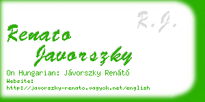 renato javorszky business card